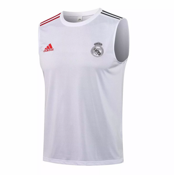 2021/22 Real Madrid White Soccer Vest T-Shirt